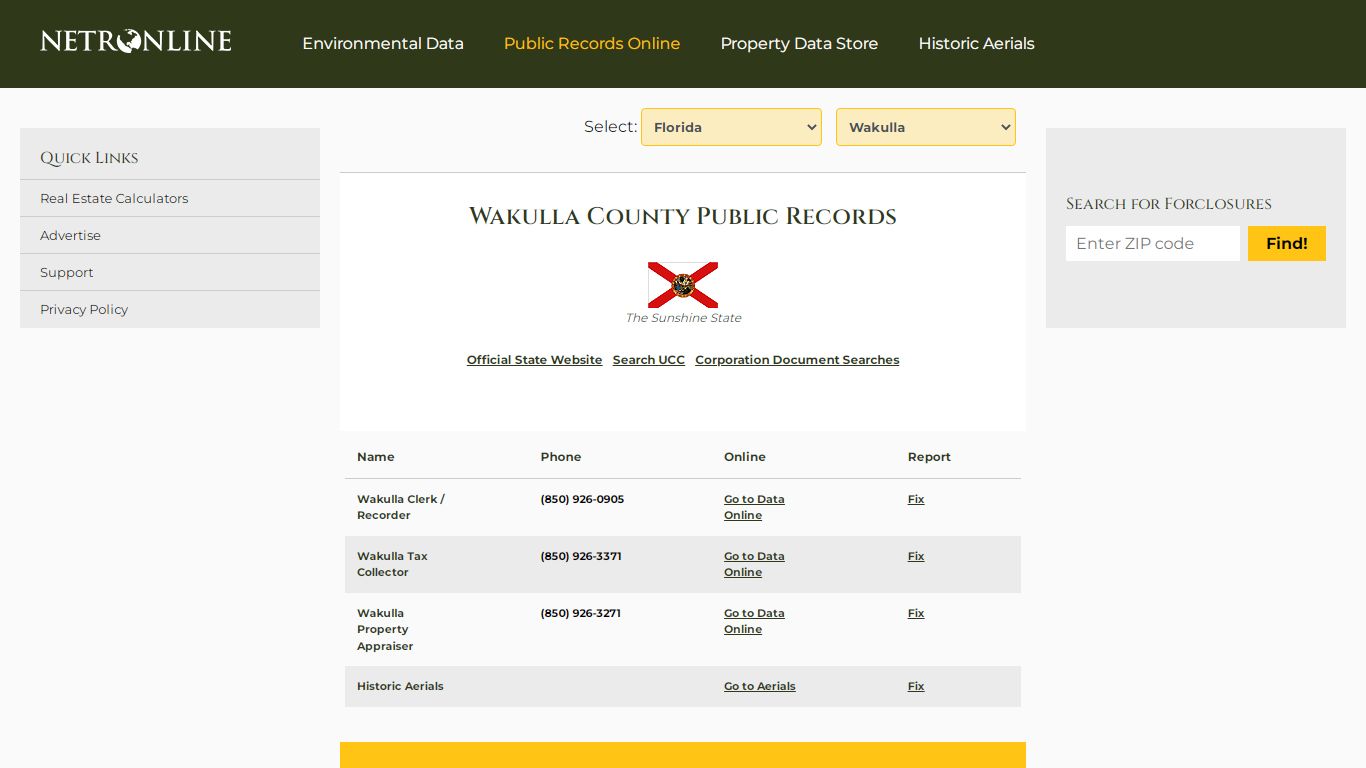 NETR Online • Wakulla • Wakulla Public Records, Search ...